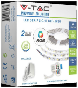 Ολοκληρωμένο σετ Ταινίας LED V-TAC 10W (14.4W) 60 smd 5050 Led/m RGB 2544