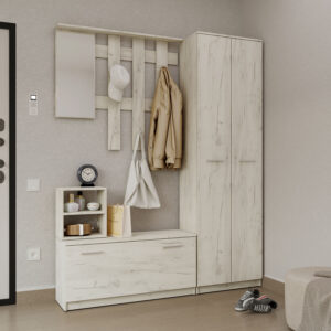 Σετ Εισόδου Reno-B Λευκό 160x32x200cm