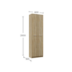 Ντουλάπα Reno με Ράφια Σονόμα 60x32x200cm