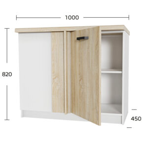 Anita Κάτω Γωνιακό Ντουλάπι Σονόμα 100x60x82cm.