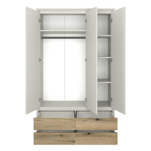 Ντουλάπα Τρίφυλλη με καθρέφτη Karin Cashmere-Evoke Oak 127x50.5x210.5cm