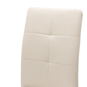 Καρέκλα Ariadne pakoworld PU λευκό-πόδι χρωμίου