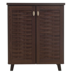 Παπουτσοθήκη-ντουλάπι MANTAM pakoworld 12 ζεύγων χρώμα καρυδί 78x40x92εκ