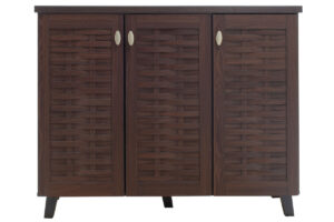 Παπουτσοθήκη-ντουλάπι MANTAM pakoworld 16 ζεύγων χρώμα καρυδί 115,5x40x92εκ