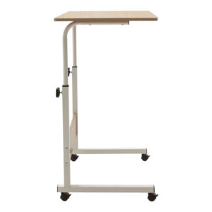 Γραφείο Piper pakoworld με αυξομείωση ύψους-MDF φυσικό-λευκό 60x40x69-90εκ