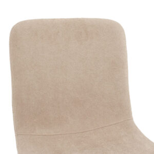 Καρέκλα Gratify pakoworld ύφασμα εκρού-πόδι μαύρο