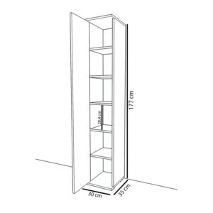 Στήλη Juan pakoworld λευκό 30x35x177εκ