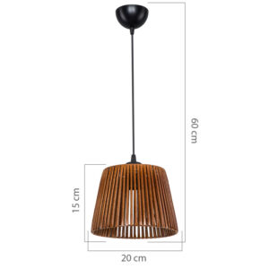 Φωτιστικό οροφής μονόφωτο PWL-1116 pakoworld Ε27 καφέ Φ20x15εκ