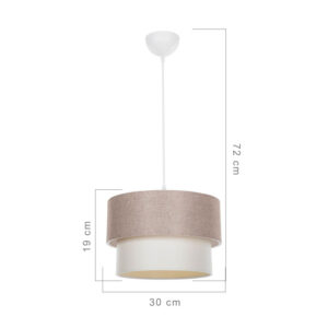 Φωτιστικό οροφής μονόφωτο PWL-1194 pakoworld Ε27 μπεζ Φ30x19εκ