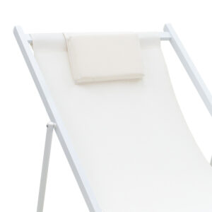 Σεζλόνγκ επαγγελματική Corte pakoworld αλουμίνιο λευκό-textilene μπεζ