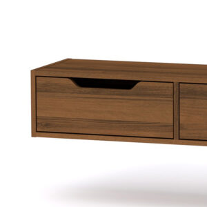 Κονσόλα επιτοίχια Alberto pakoworld σε καρυδί απόχρωση 100x32.5x22εκ