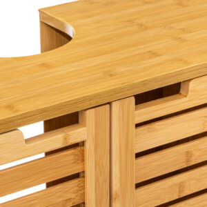 Πάγκος-ντουλάπι μπάνιου Sicela pakoworld χρώμα φυσικό 60x28x80εκ