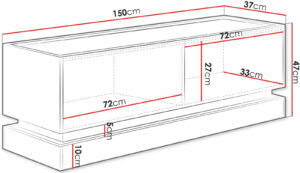 Έπιπλο Τηλεόρασης Zarpant 150 2K-Cashmere