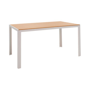 Τραπεζαρία Zacreta-Nares σετ 7τεμ pakoworld αλουμίνιο-textilene σε λευκή απόχρωση