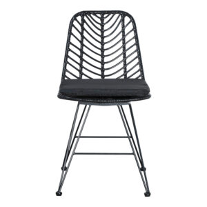 Τραπεζαρία Kliton-Naoki σετ 3τεμ pakoworld ανθρακί αλουμίνιο και μέταλλο σε μαύρη απόχρωση 80x80x74εκ