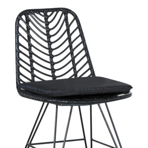 Τραπεζαρία Kliton-Naoki σετ 3τεμ pakoworld ανθρακί αλουμίνιο και μέταλλο σε μαύρη απόχρωση 80x80x74εκ