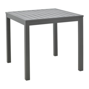 Τραπεζαρία Kliton-Naoki σετ 3τεμ pakoworld ανθρακί αλουμίνιο και μέταλλο σε μαύρη απόχρωση 80x80x74εκ