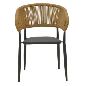 Τραπεζαρία Kliton-Raven σετ 3τεμ pakoworld αλουμίνιο σε ανθρακί απόχρωση 80x80x74εκ