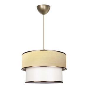 Φωτιστικό οροφής μονόφωτο PWL-1089 pakoworld Ε27 εκρού-χρυσό Φ30x20εκ