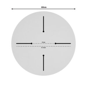 Επιφάνεια τραπεζιού Skyline pakoworld Werzalit ivory Φ60εκ πάχους 25mm
