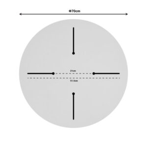 Επιφάνεια τραπεζιού Skyline pakoworld Werzalit ivory Φ70εκ πάχους 25mm