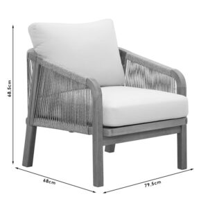 Σαλόνι κήπου Malibu pakoworld μασίφ ξύλο ακακίας-ύφασμα μπεζ