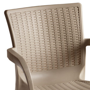 Τραπεζαρία Icon-Festive pakoworld σετ 3τεμ PP σε cappuccino απόχρωση