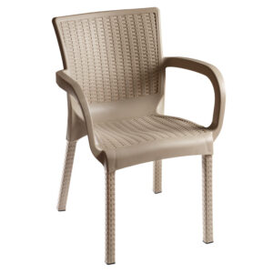 Τραπεζαρία Icon-Festive pakoworld σετ 5τεμ PP σε cappuccino απόχρωση