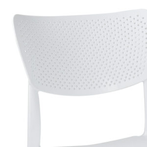 Τραπεζαρία Icon-Ignite pakoworld σετ 3τεμ PP σε λευκή απόχρωση