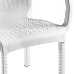 Τραπεζαρία Icon-Festive pakoworld σετ 3τεμ PP σε λευκή απόχρωση