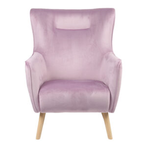 Πολυθρόνα Insicive pakoworld βελούδο σάπιο μήλο-φυσικό πόδι 72x89x105εκ