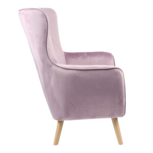 Πολυθρόνα Insicive pakoworld βελούδο σάπιο μήλο-φυσικό πόδι 72x89x105εκ