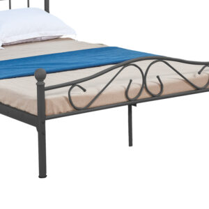 Κρεβάτι Yorick pakoworld μαύρο μεταλλικό 140x190εκ