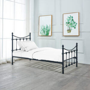 Κρεβάτι Beowulf pakoworld μαύρο μεταλλικό 90x190εκ