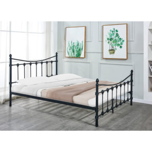 Κρεβάτι Beowulf pakoworld μαύρο μεταλλικό 150x200εκ