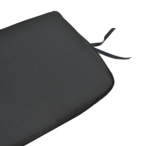 Μαξιλάρι καρέκλας Pildo pakoworld μαύρο ύφασμα 45x40x3εκ