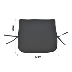 Μαξιλάρι καρέκλας Pildo pakoworld μαύρο ύφασμα 45x40x3εκ