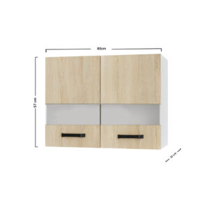 Anita Πάνω Ντουλάπι-Βιτρίνα Σονόμα 80x32x57cm