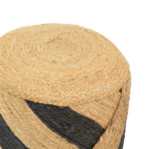 Σκαμπό Relous Inart φυσικό-μαύρο 100% γιούτα Φ37x39εκ