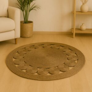 Χαλί Lopzerc Inart φυσικό σχοινί Φ100x2εκ