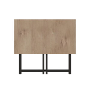 Γραφείο εργασίας τοίχου πτυσσόμενο Thox pakoworld oak μελαμίνης-μαύρο μέταλλο 80x50x72εκ