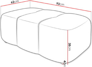 Πουφ Furyn-Καφέ Ανοιχτό