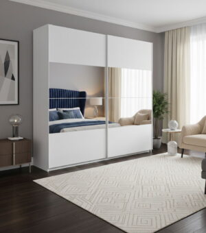 Ντουλάπα Συρόμενη Delta II-200 x 61 x 210 εκ.-Λευκό