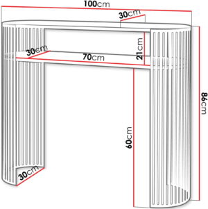 Κονσόλα Fikoli-Μαύρο - Λευκό