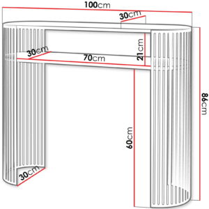 Κονσόλα Fikoli-Λευκό Μάρμαρο - Χρυσό