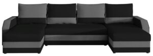 Γωνιακός καναπές Marta-Μαύρο - Γκρι