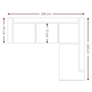 Γωνιακός καναπές Fredrik-Smoke-Δεξιά