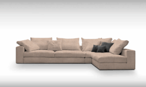 Γωνιακός καναπές Loft-Προσαρμόσιμη-315φ 185β εκ.-Μπεζ