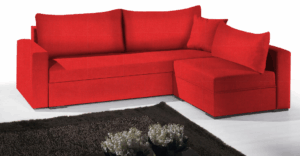 Γωνιακός καναπές Kleio-215φ 160β-Κόκκινο