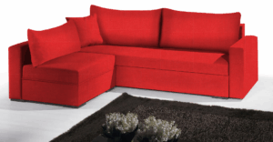 Γωνιακός καναπές Kleio-215φ 160β-Κόκκινο